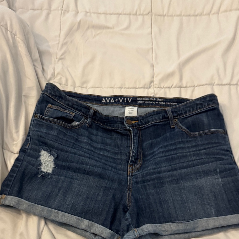 Ava & Viv Dark Blue Jean Shorts